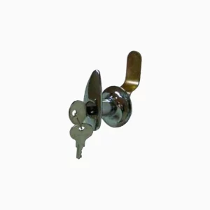 CHAPA ZAMAK CROMADA TIPO MANILLA CON LLAVE (LAGRIMA)