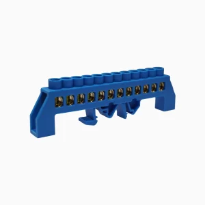 BARRA UNIPOLAR RIEL DIN AZUL 12P LEIPOLE