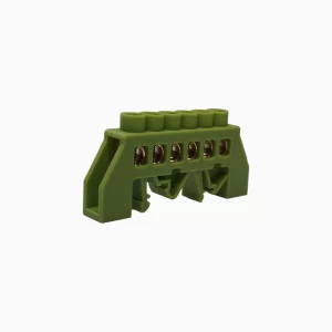 BARRA UNIPOLAR RIEL DIN VERDE 6P LEIPOLE