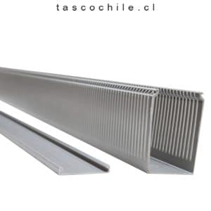 CANALETA 60 x 100 RANURADA GRIS