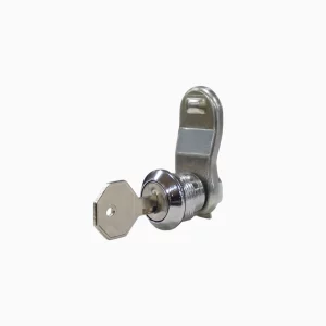 CHAPA ZAMAK CROMADA CON LLAVE LENGUETA OVALADA