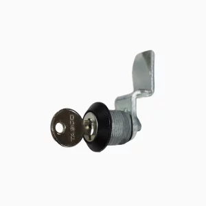 CHAPA ZAMAK NEGRA CON LLAVE CON LENGUETA 32MM