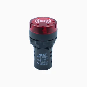 PILOTO BUZZER 220VAC 22mm ROJA ANU
