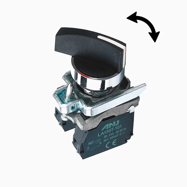 SELECTOR 2 POSICIONES CON RETORNO (R - L) METALICO NO+NC ANU