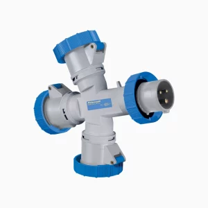 ADAPTADOR MULTIPLE 3 SALIDAS 3P+T 32A 6h IP67 - PALAZZOLI