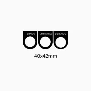 KIT 28 - TERMICO-FUNCIONANDO-DETENIDO 42x40mm (1c/u)
