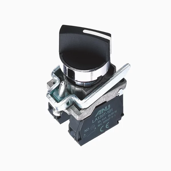 SELECTOR 2 POSICIONES METÁLICO MANETA CORTA 22mm NO+NC ANU