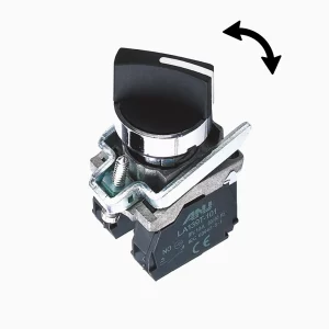 SELECTOR 2 POSICIONES METALICO MANETA CORTA CON RETORNO NO+NC ANU