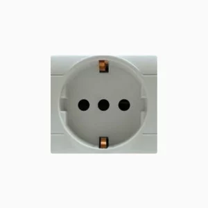 MOD.SCHUKO 2P+T 16A  220- 250V AC  GRIS
