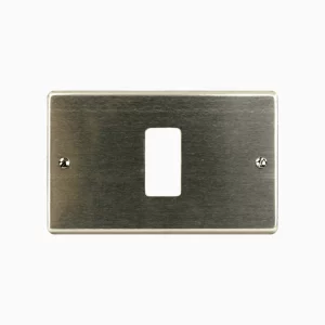 PLACA 1 PUESTO CON TORNILLOS ALUMINIO ANODIZADO