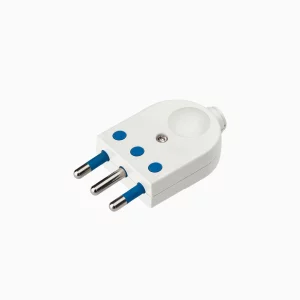 ENCHUFE MACHO DOM. 2P+T 16A BLANCA