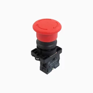 PULS.DE EMERG. TIPO HONGO PLASTICO  40MM, C/RET,DESTRAB.POR GIRO,1NC
