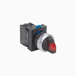 SELECTOR LUMINOSO ROJO 2 POSICIONES FIJAS AC/DC 24V
